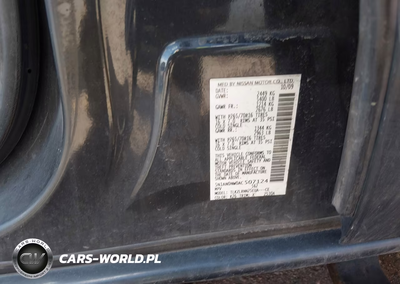 2010 Nissan Xterra S VIN:5N1AN0NW0AC507124 - 9