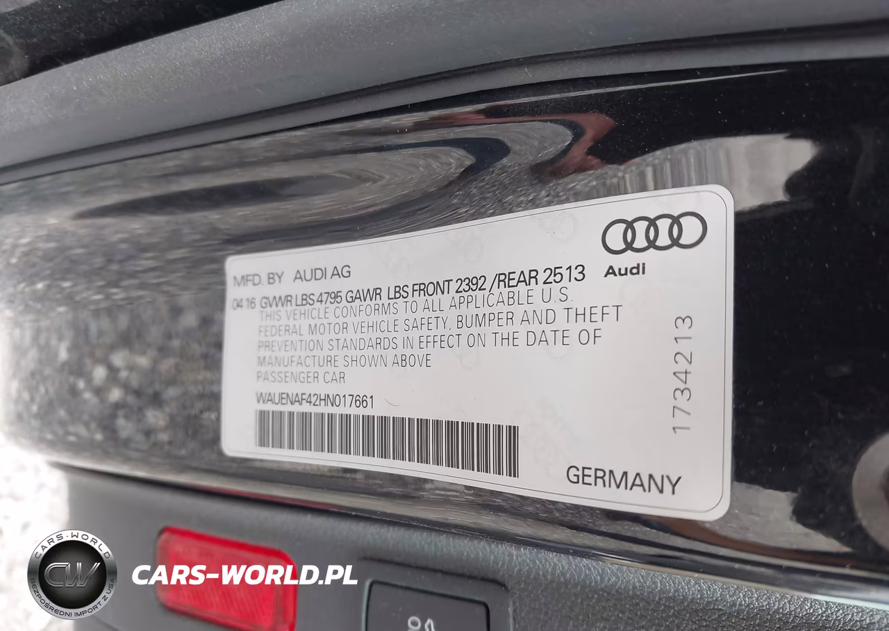 2017 Audi A4 2.0T Premium VIN:WAUENAF42HN017661 - 9