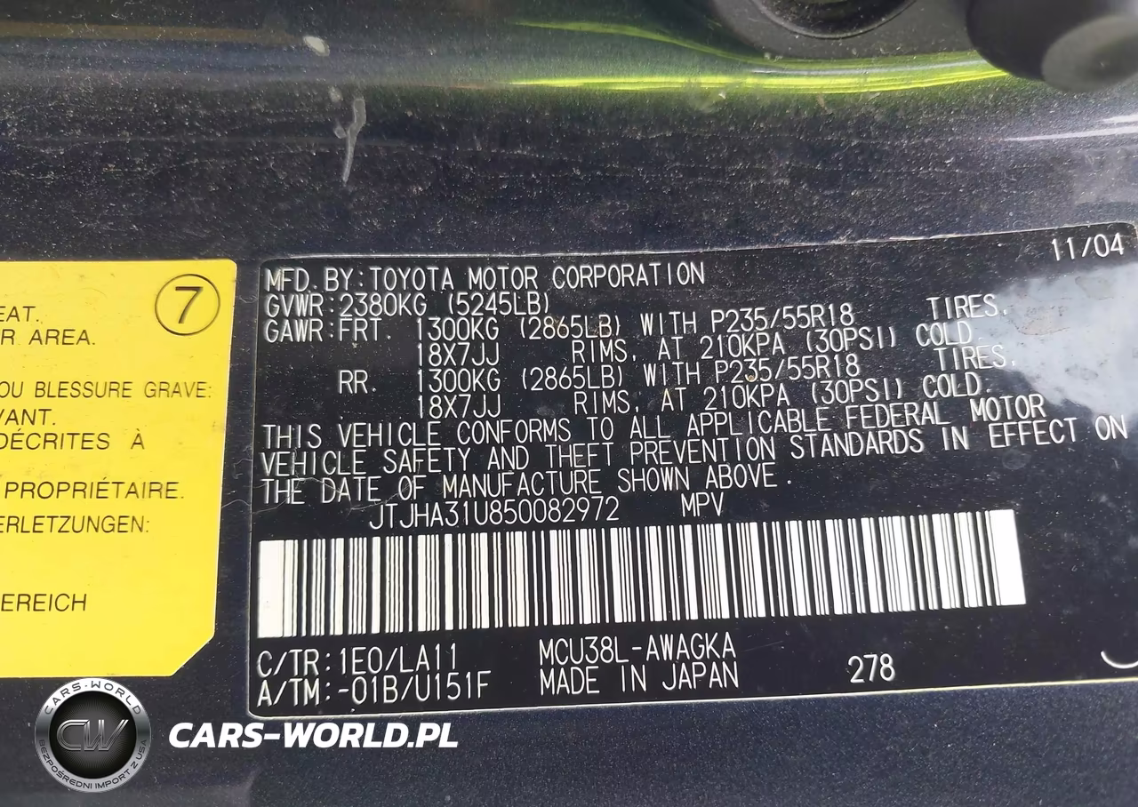 2005 Lexus Rx 330 VIN:JTJHA31U850082972 - 9