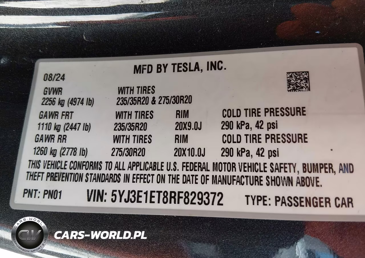 2024 Tesla Model 3 Performance All-Wheel Drive VIN:5YJ3E1ET8RF829372 - 9
