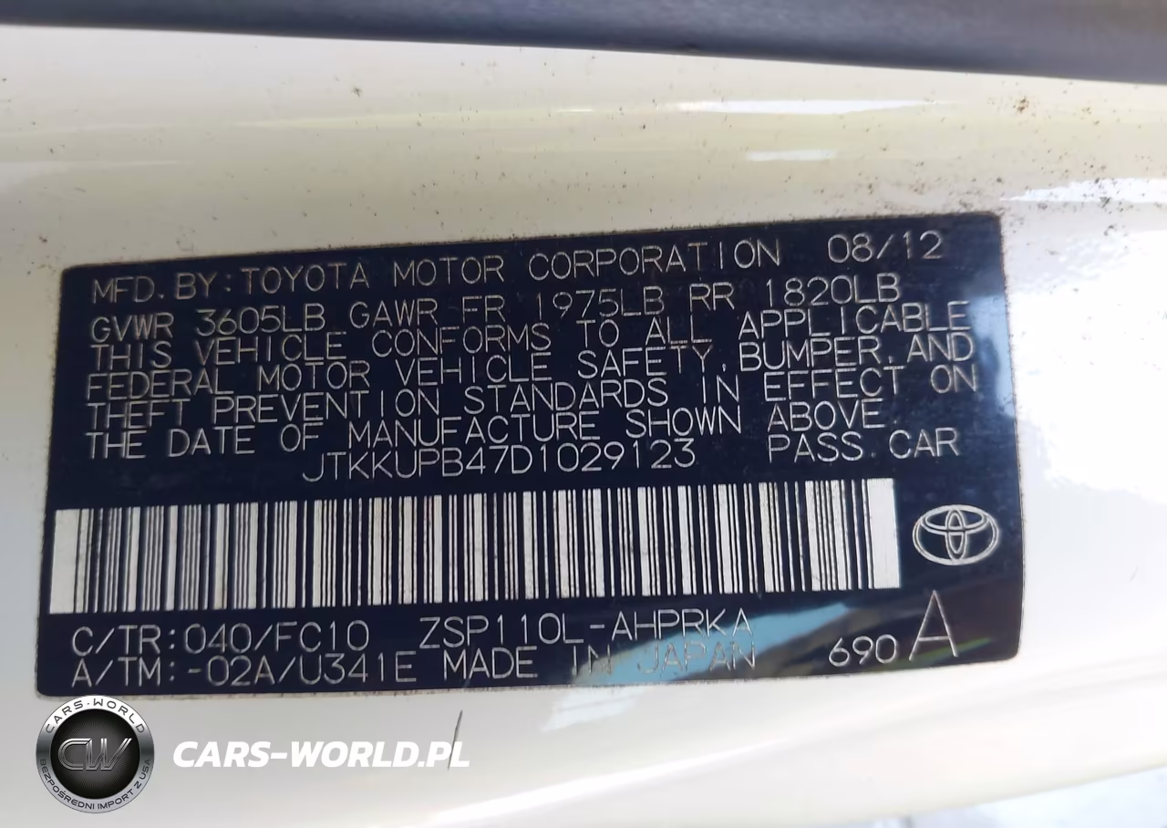 2013 Scion Xd VIN:JTKKUPB47D1029123 - 9