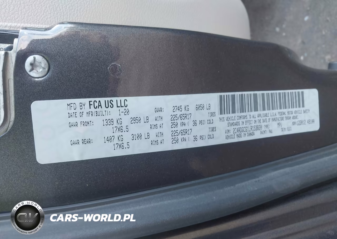 2020 Dodge Grand Caravan Sxt VIN:2C4RDGCG1LR153820 - 9