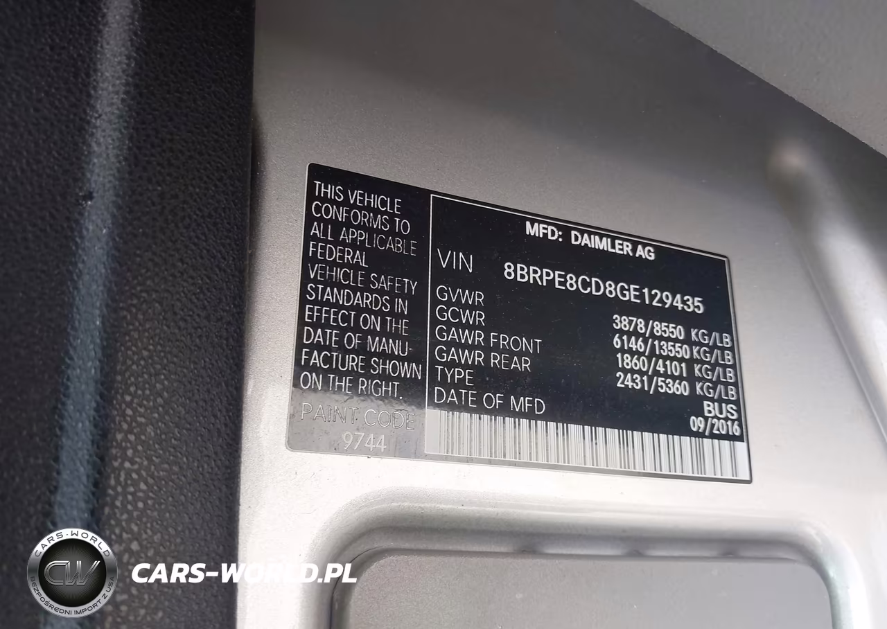 2016 Mercedes-Benz Sprinter 2500 High Roof VIN:8BRPE8CD8GE129435 - 9