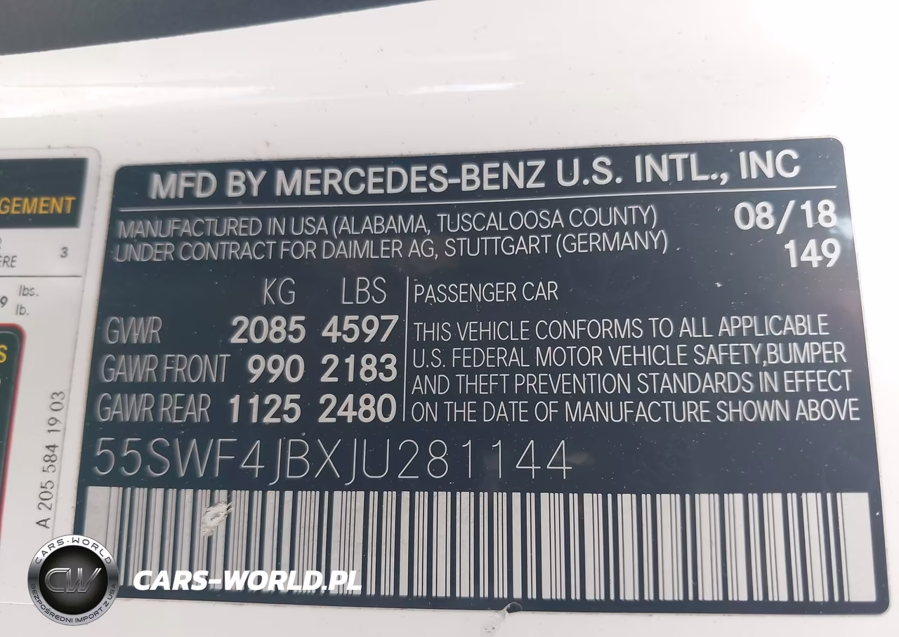 2018 Mercedes-Benz C 300 VIN:55SWF4JBXJU281144 - 9
