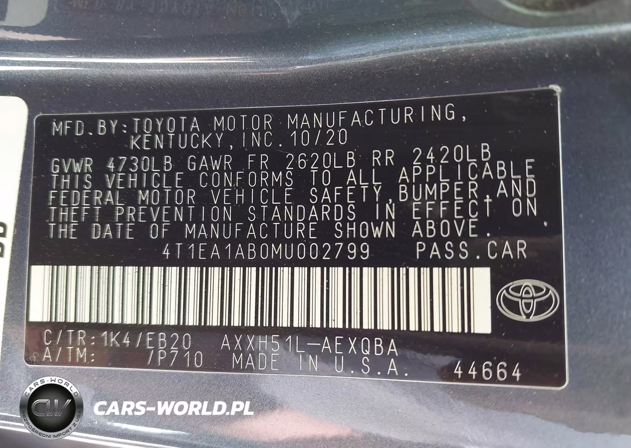 2021 Toyota Avalon Xse VIN:4T1EA1AB0MU002799 - 9