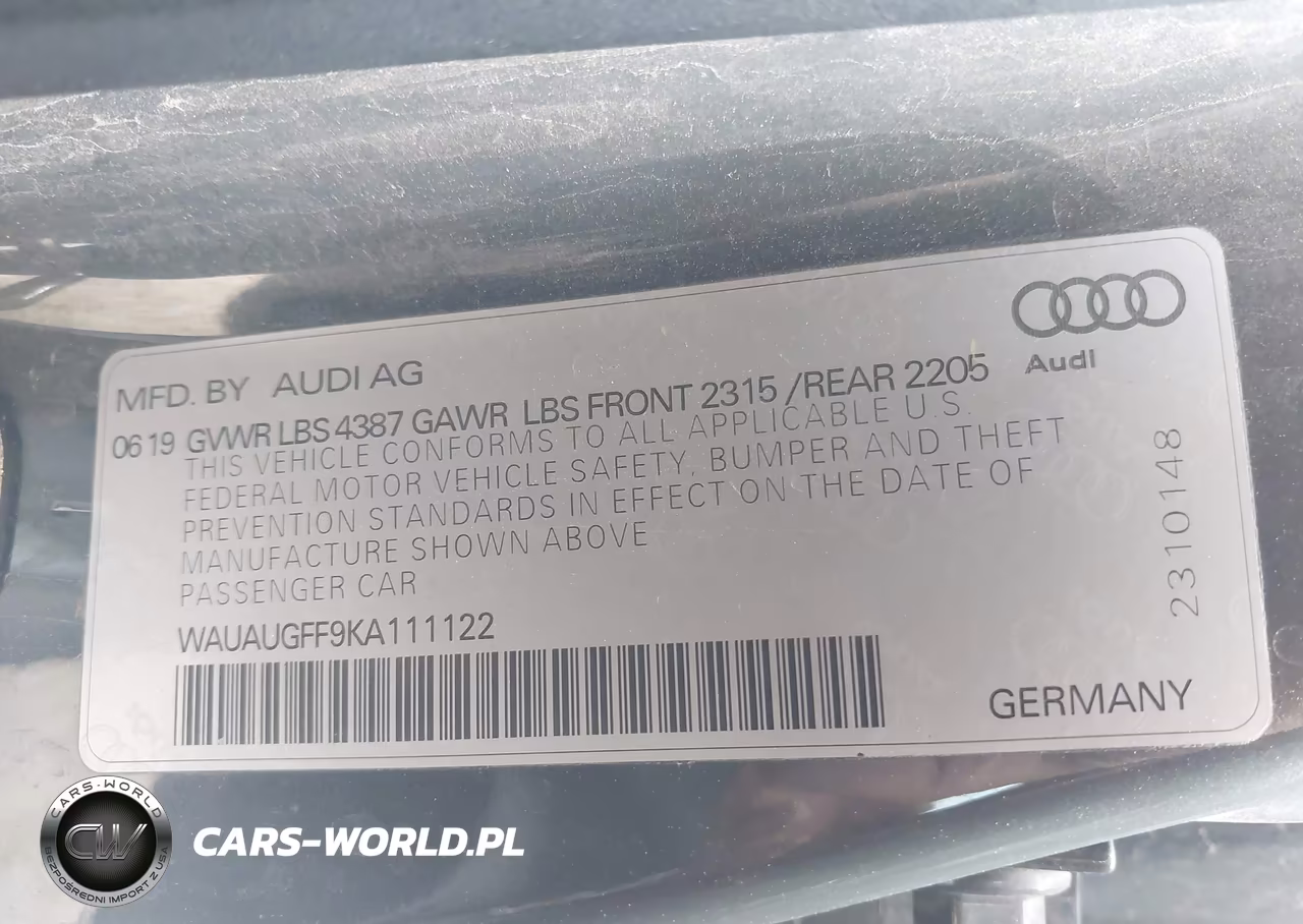 2019 Audi A3 40 Premium-40 Titanium Premium VIN:WAUAUGFF9KA111122 - 9