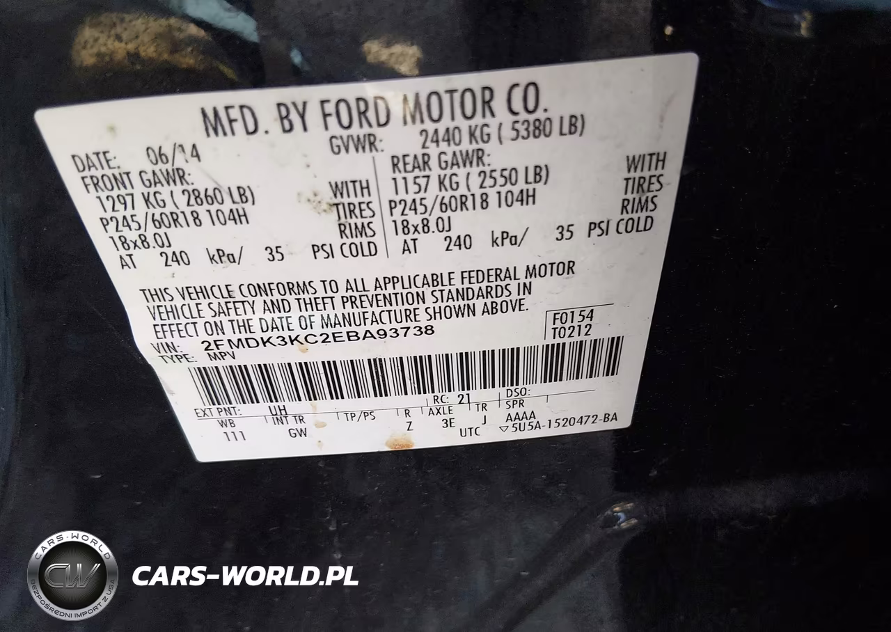 2014 Ford Edge Limited VIN:2FMDK3KC2EBA93738 - 9