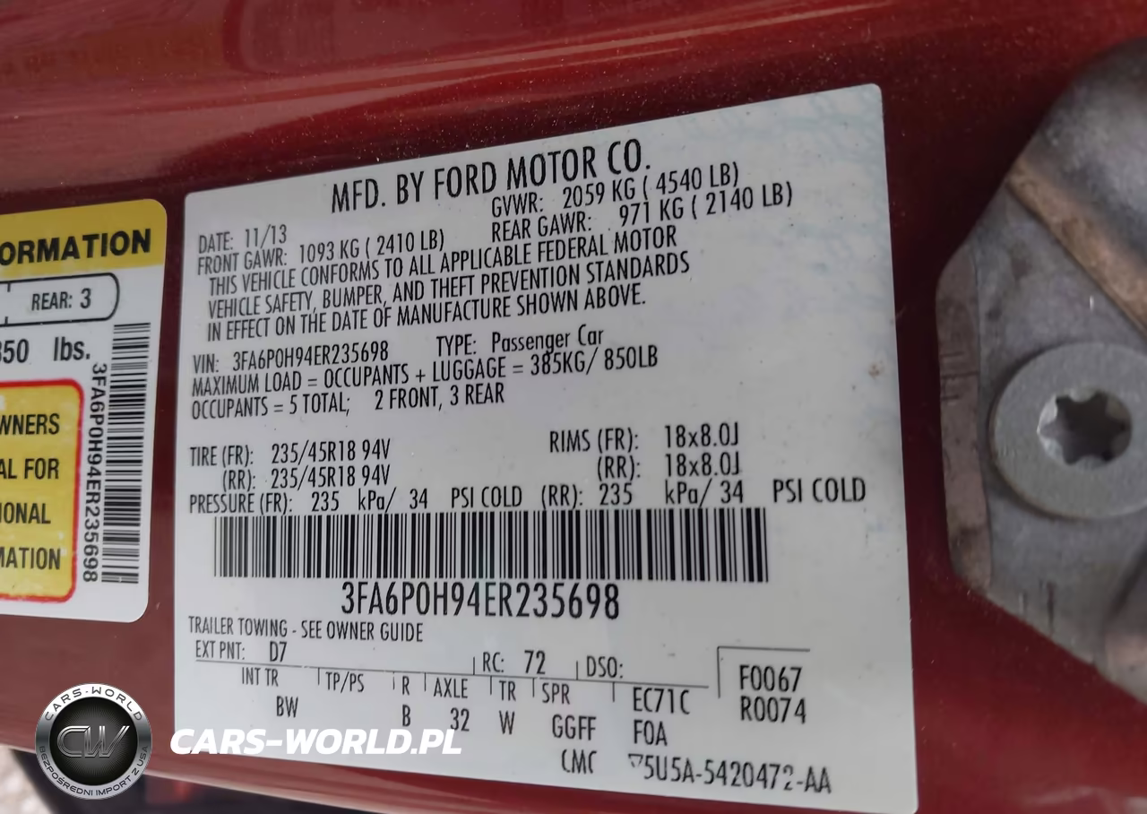 2014 Ford Fusion Se VIN:3FA6P0H94ER235698 - 9