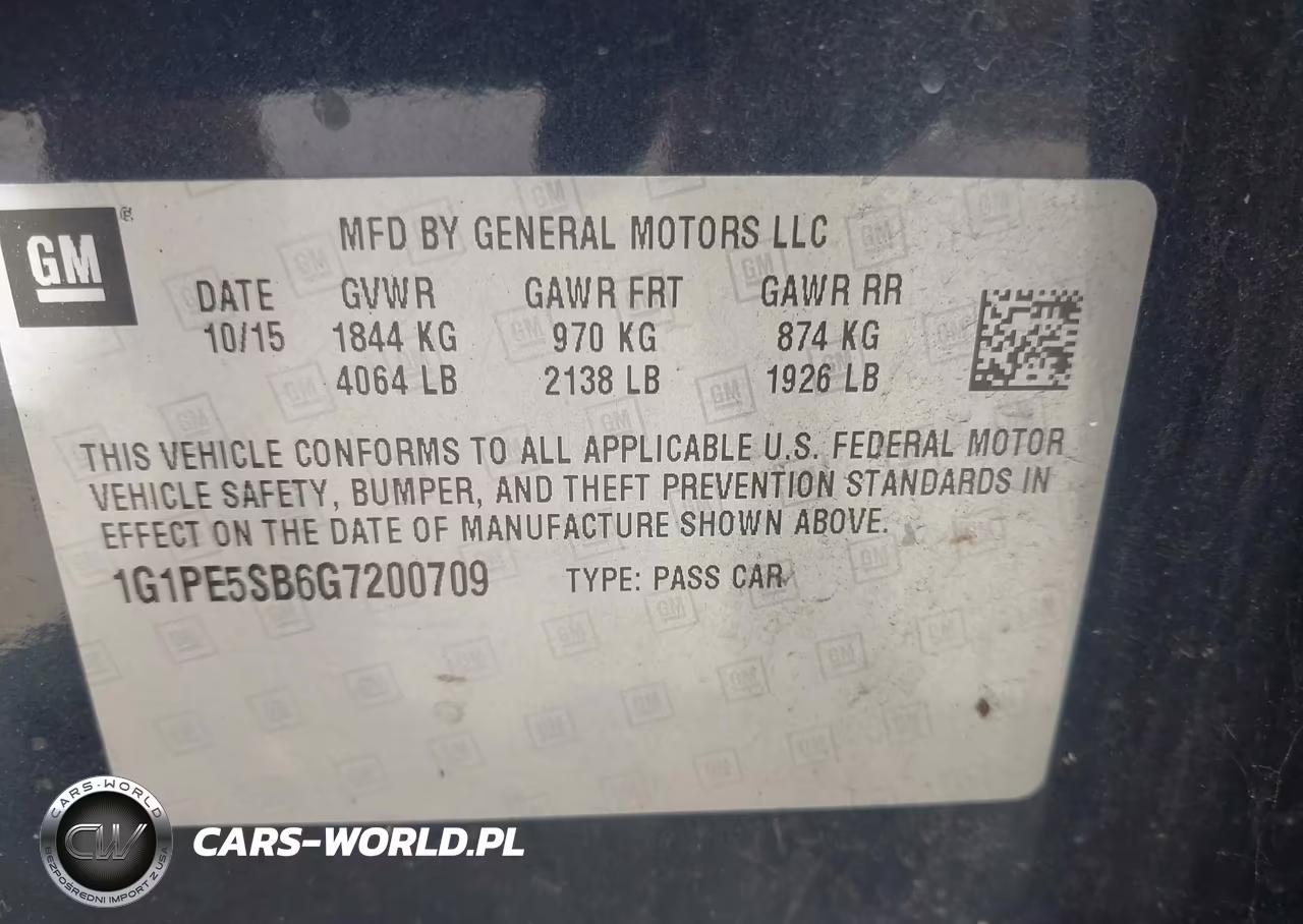 2016 Chevrolet Cruze Limited 1Lt Auto VIN:1G1PE5SB6G7200709 - 9