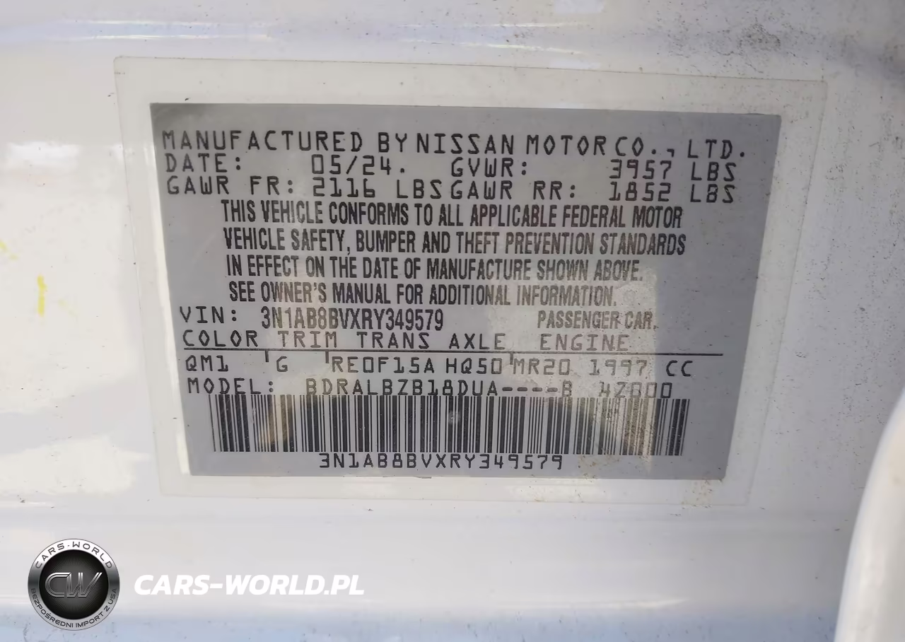 2024 Nissan Sentra S Xtronic Cvt VIN:3N1AB8BVXRY349579 - 9