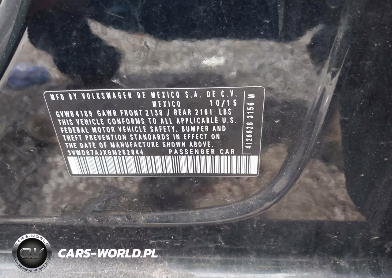 2016 Volkswagen Jetta 1.4T Se VIN:3VWD67AJXGM252844 - 9
