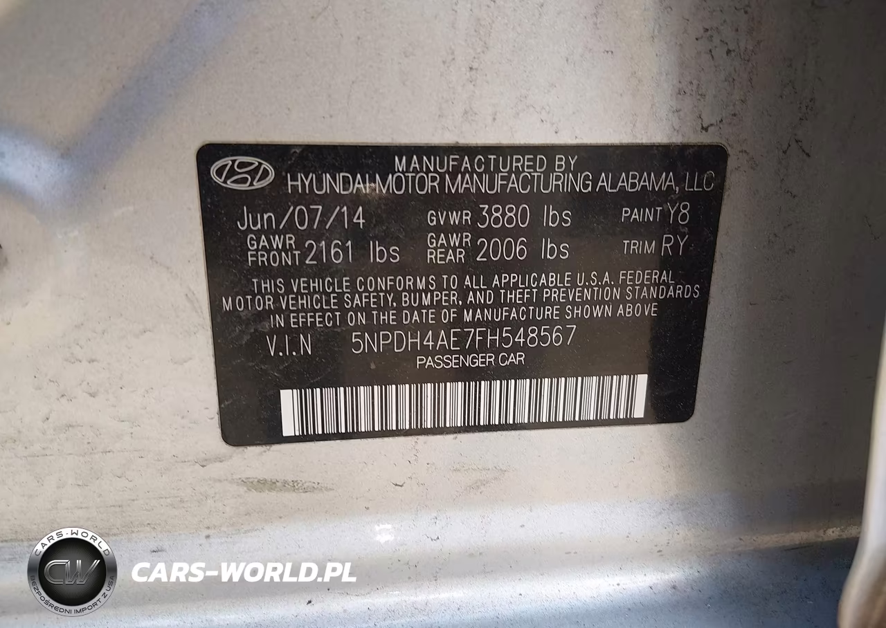 2015 Hyundai Elantra Se VIN:5NPDH4AE7FH548567 - 9