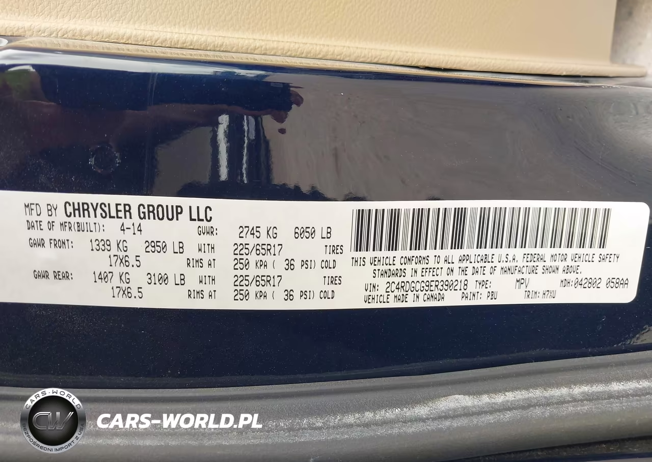2014 Dodge Grand Caravan Sxt VIN:2C4RDGCG9ER390218 - 9