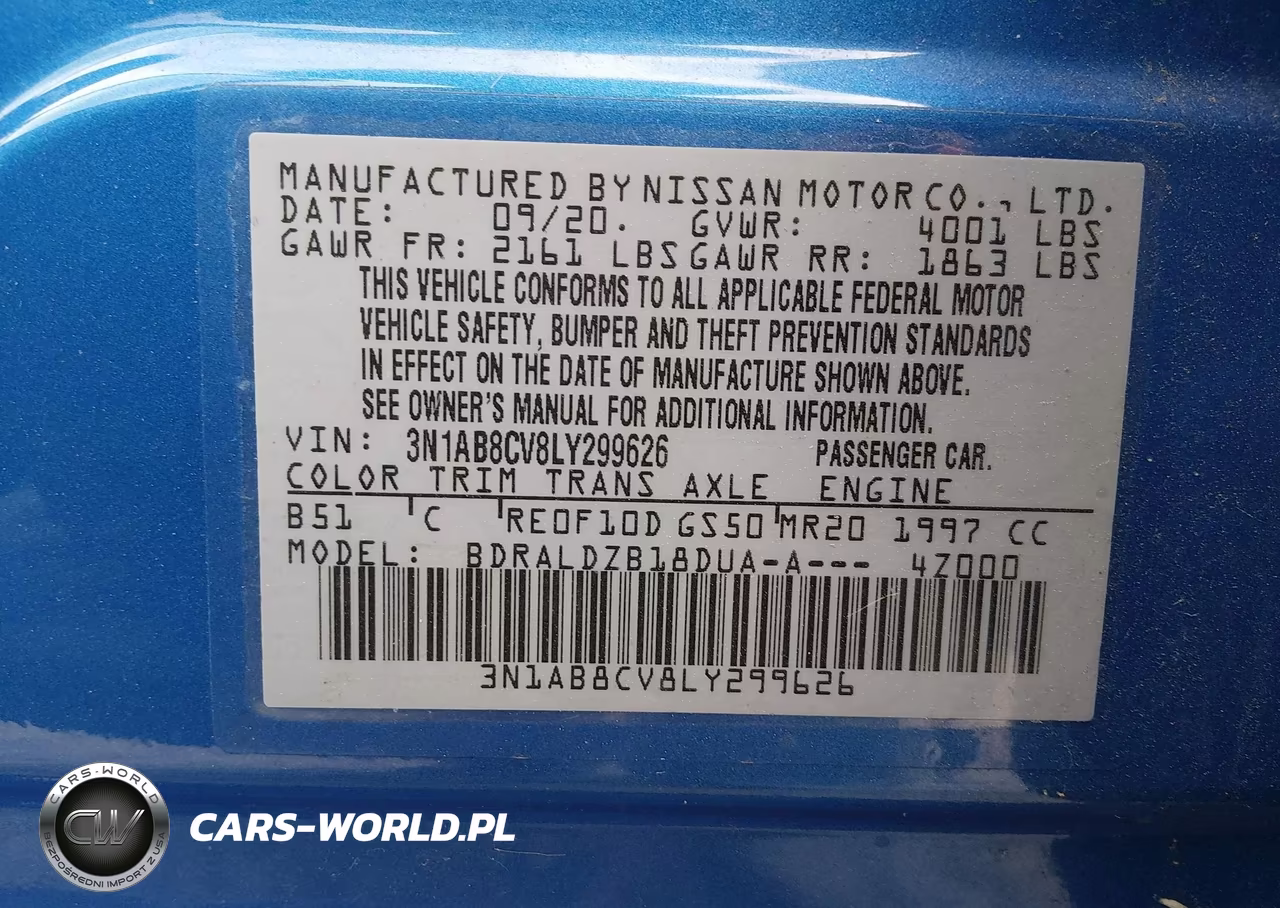 2020 Nissan Sentra Sv Xtronic Cvt VIN:3N1AB8CV8LY299626 - 9