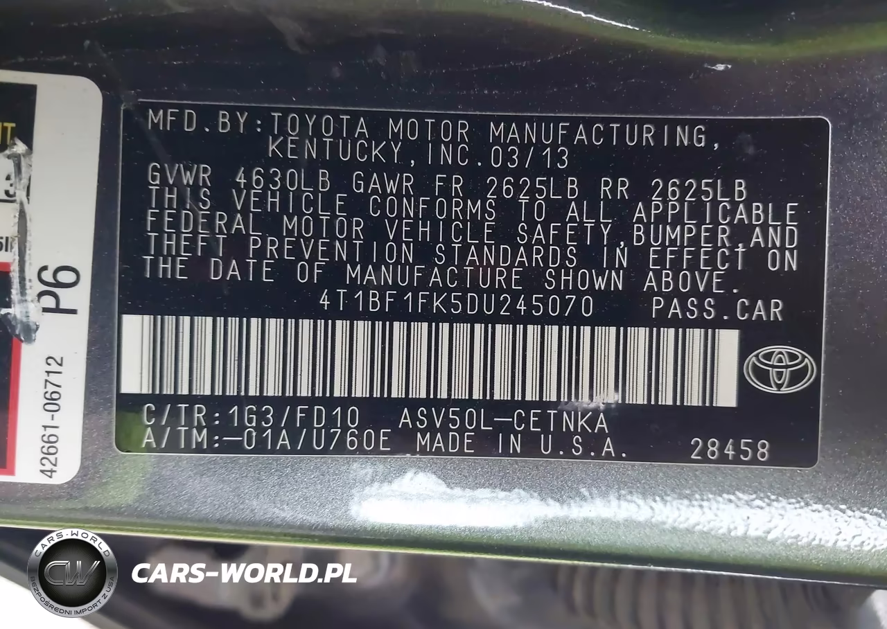 2013 Toyota Camry Le VIN:4T1BF1FK5DU245070 - 9