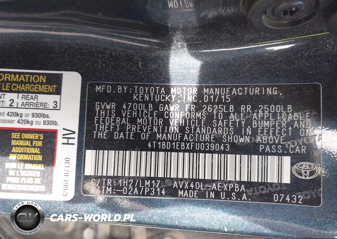 2015 Toyota Avalon Hybrid Limited VIN:4T1BD1EBXFU039043 - 9