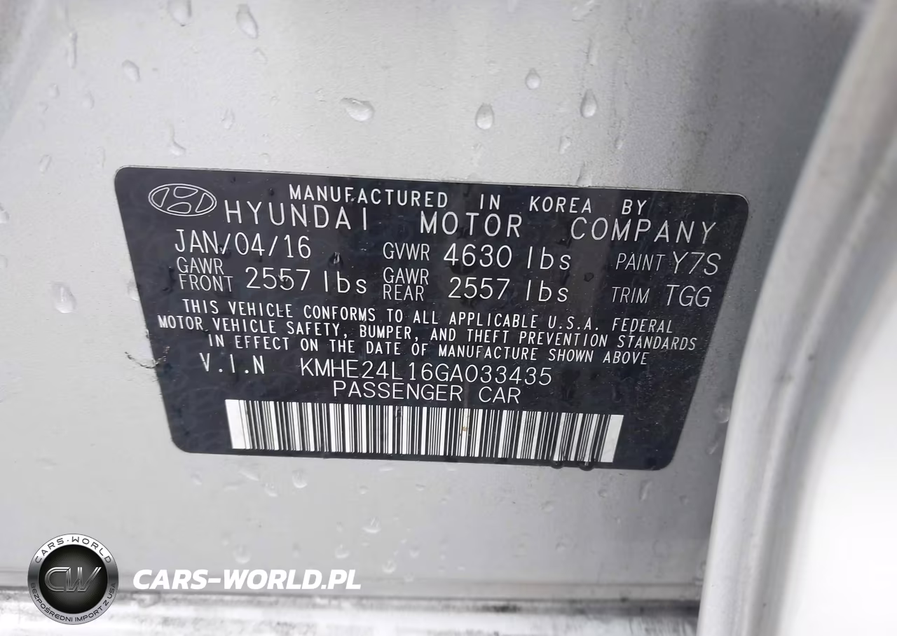 2016 Hyundai Sonata Hybrid Se VIN:KMHE24L16GA033435 - 9