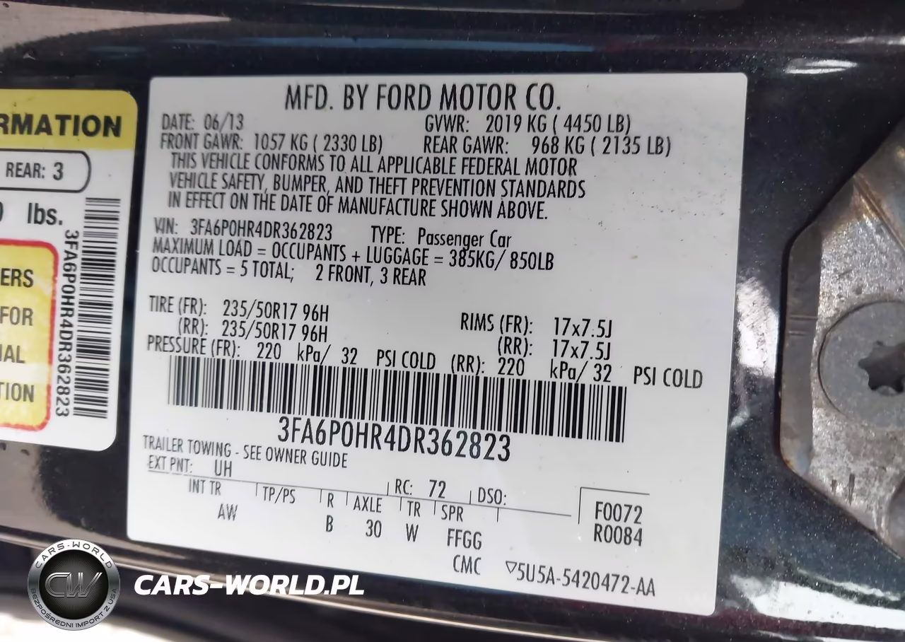 2013 Ford Fusion Se VIN:3FA6P0HR4DR362823 - 9