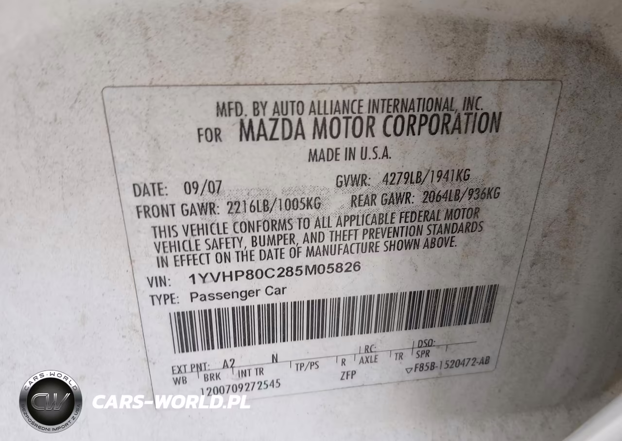 2008 Mazda Mazda6 I Sport Ve VIN:1YVHP80C285M05826 - 9