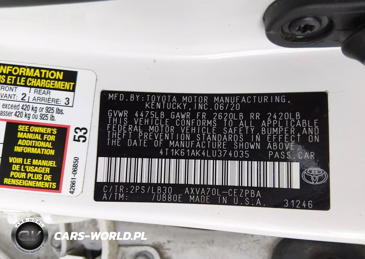 2020 Toyota Camry Xse VIN:4T1K61AK4LU374035 - 9