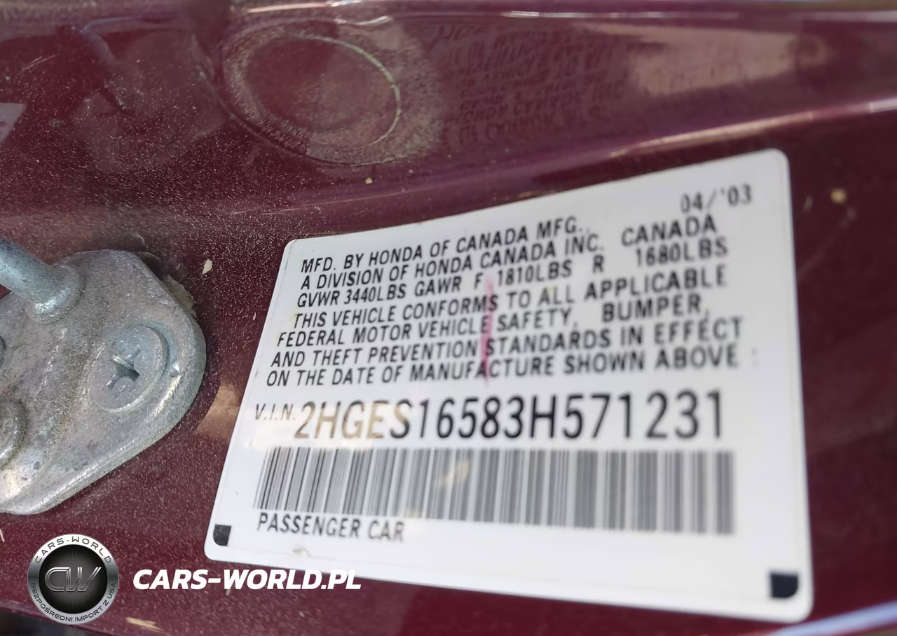 2003 Honda Civic Lx VIN:2HGES16583H571231 - 9