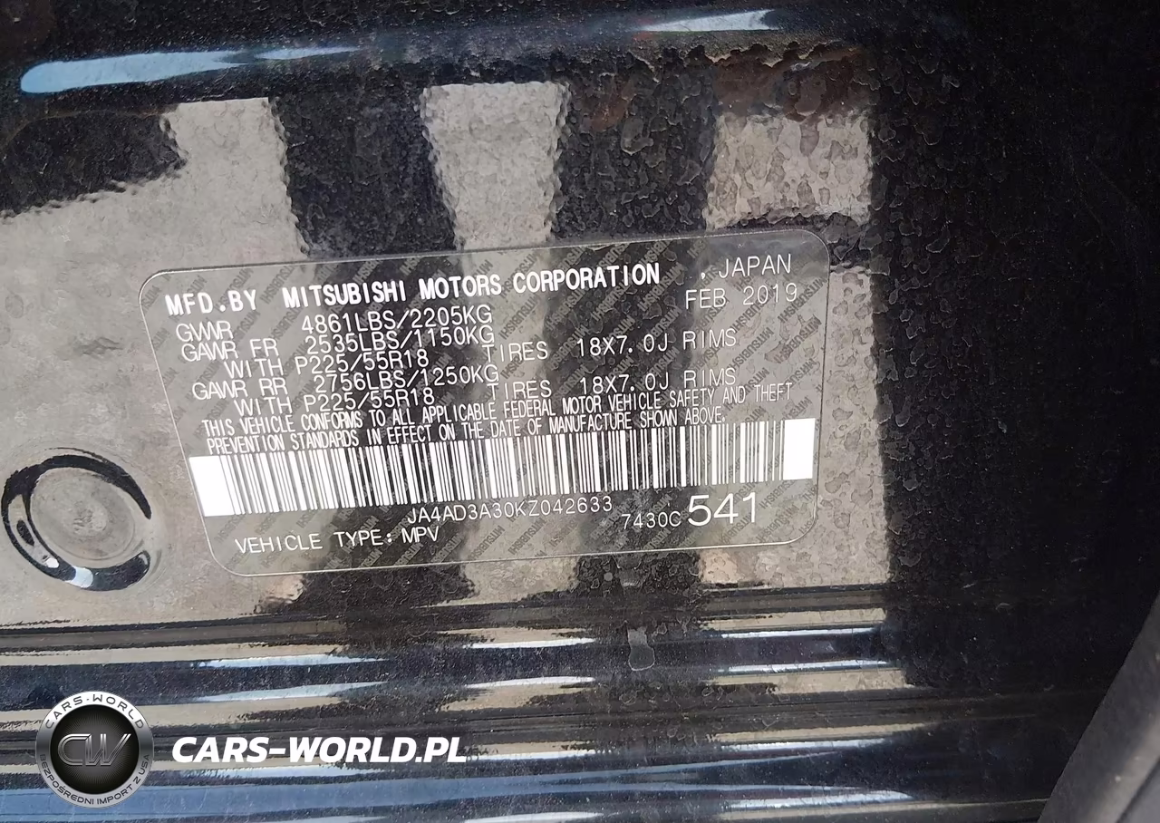 2019 Mitsubishi Outlander Se VIN:JA4AD3A30KZ042633 - 9