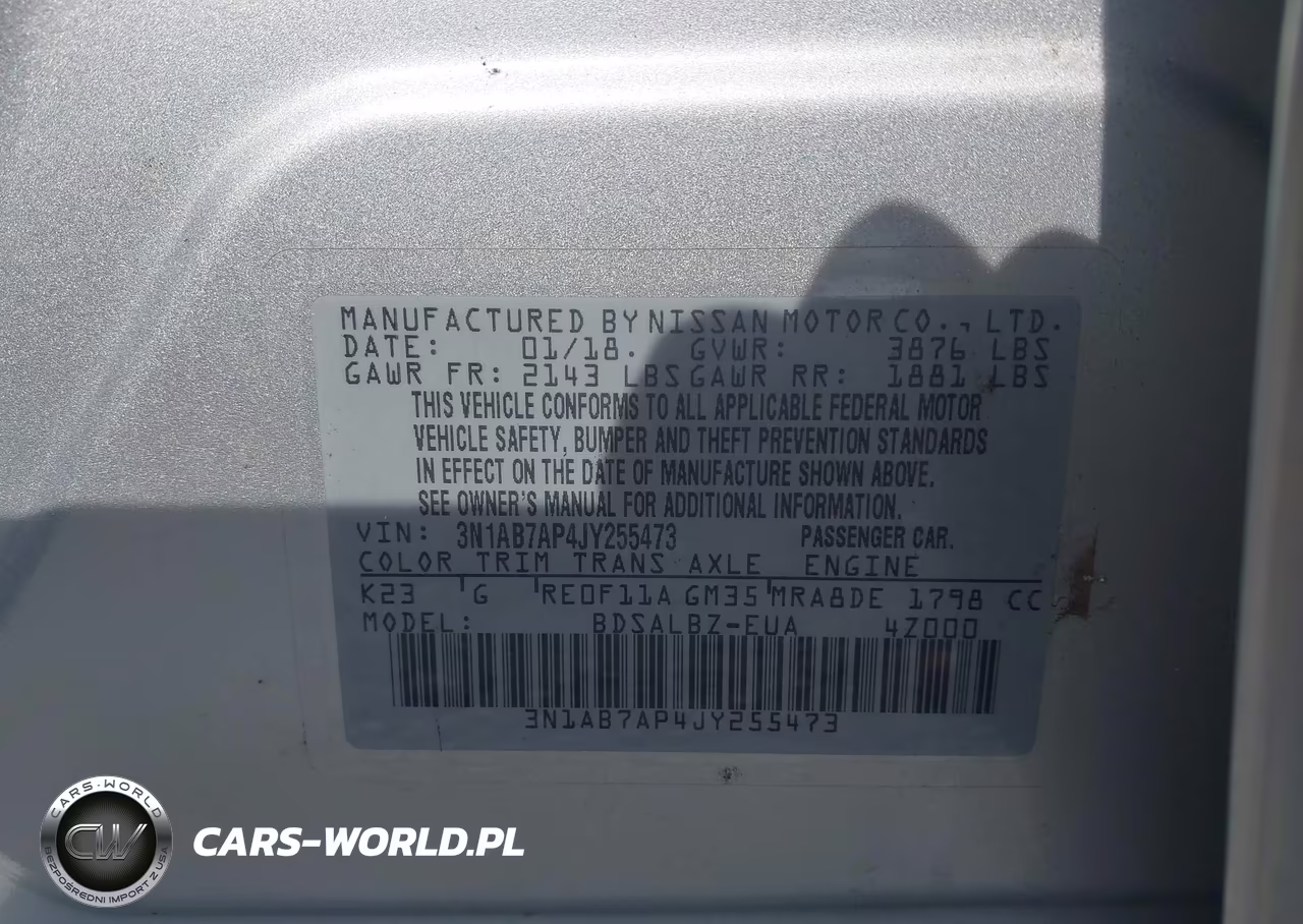 2018 Nissan Sentra S VIN:3N1AB7AP4JY255473 - 9