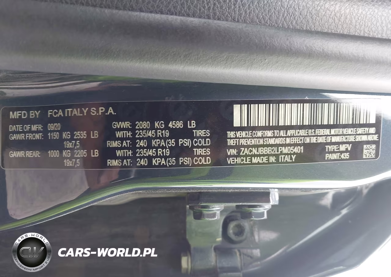 2020 Jeep Renegade Latitude 4X4 VIN:ZACNJBBB2LPM05401 - 9