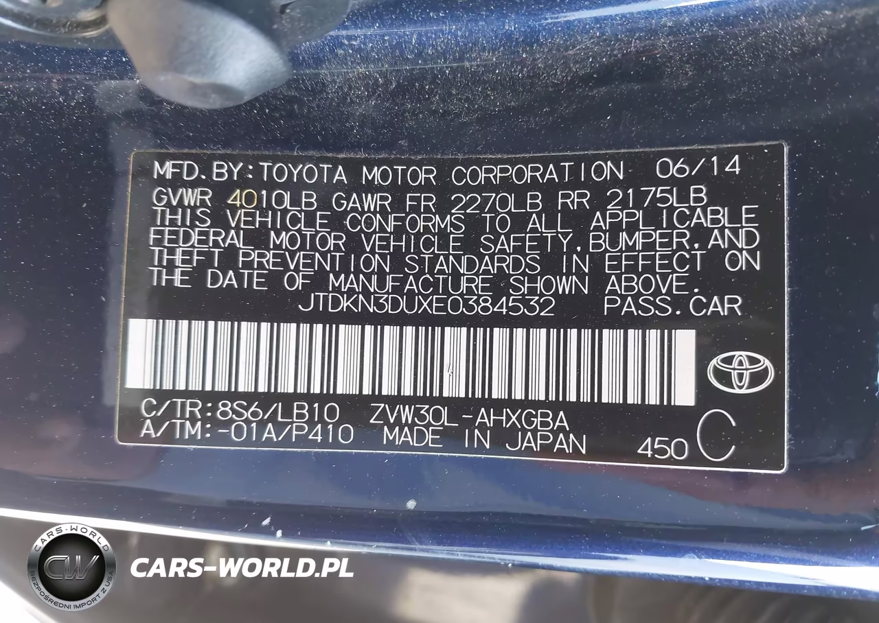 2014 Toyota Prius Four VIN:JTDKN3DUXE0384532 - 9
