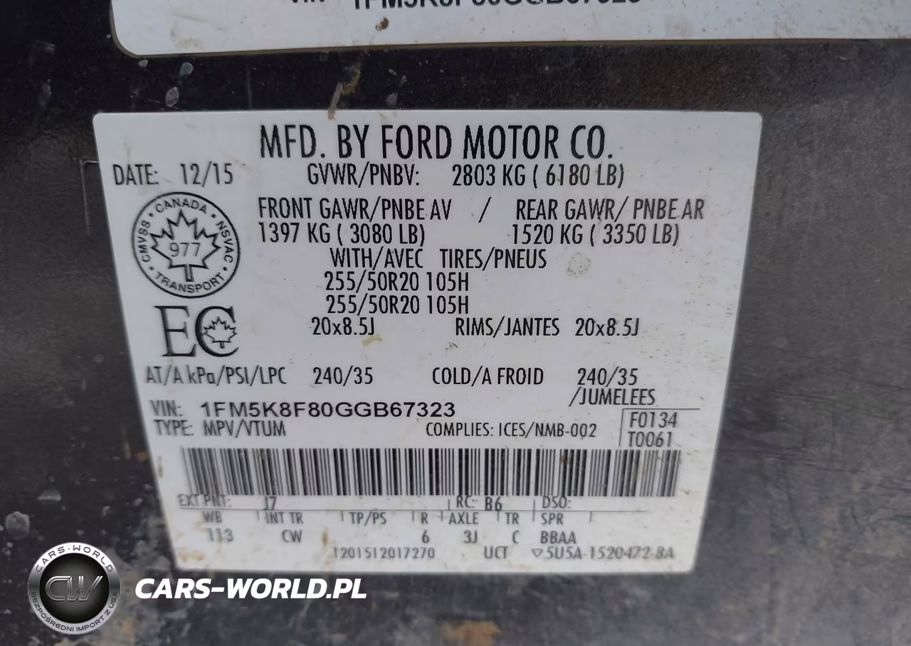 2016 Ford Explorer Limited VIN:1FM5K8F80GGB67323 - 9
