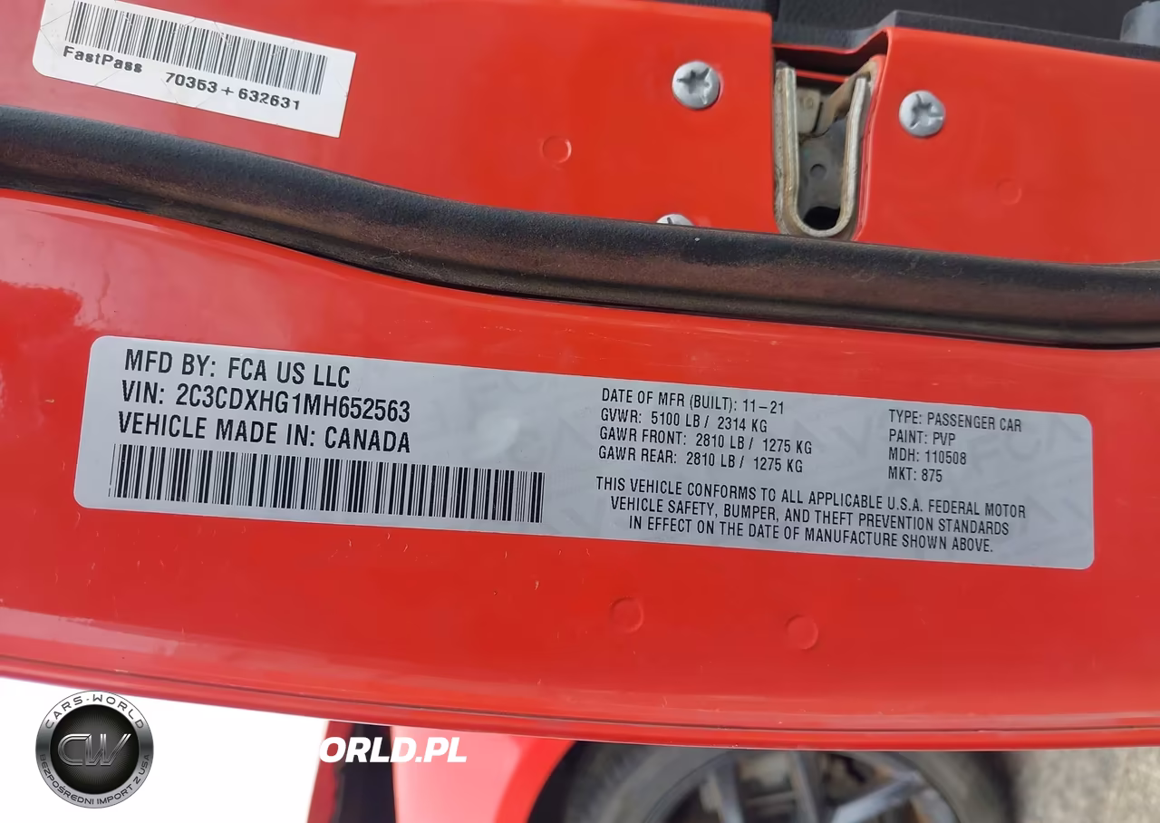 2021 Dodge Charger Gt Rwd VIN:2C3CDXHG1MH652563 - 9