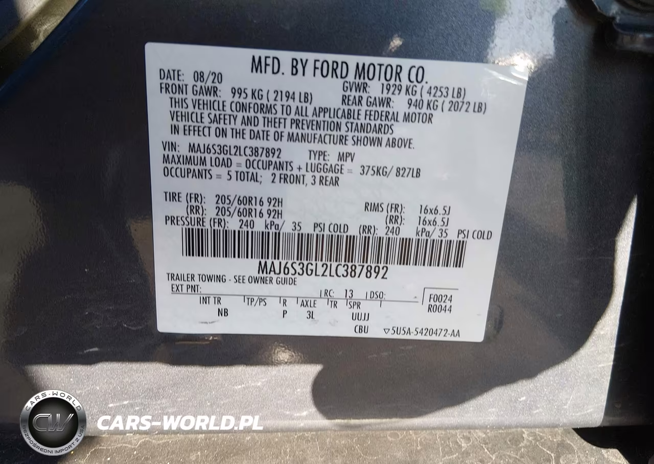 2020 Ford Ecosport Se VIN:MAJ6S3GL2LC387892 - 9