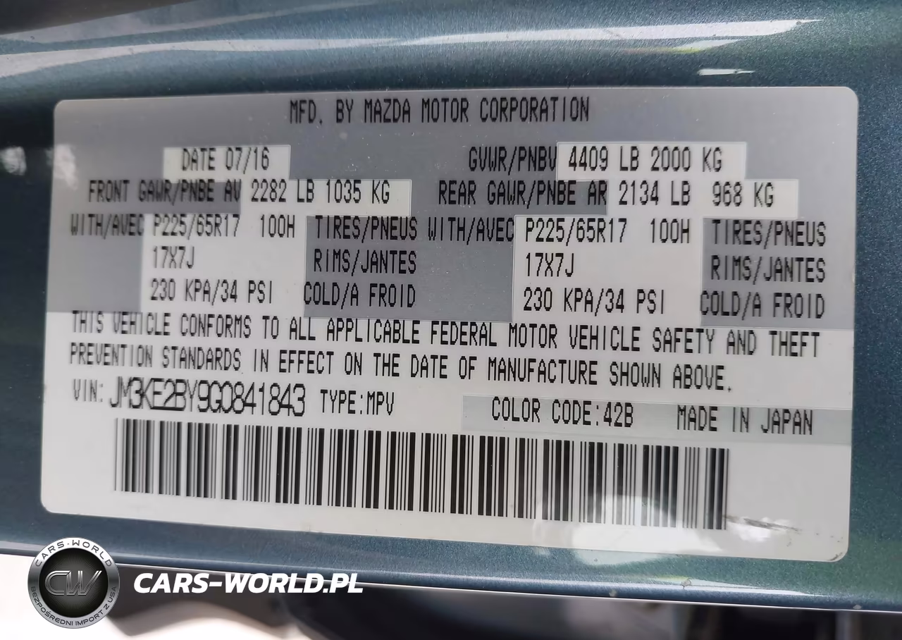 2016 Mazda Cx-5 Sport VIN:JM3KE2BY9G0841843 - 9