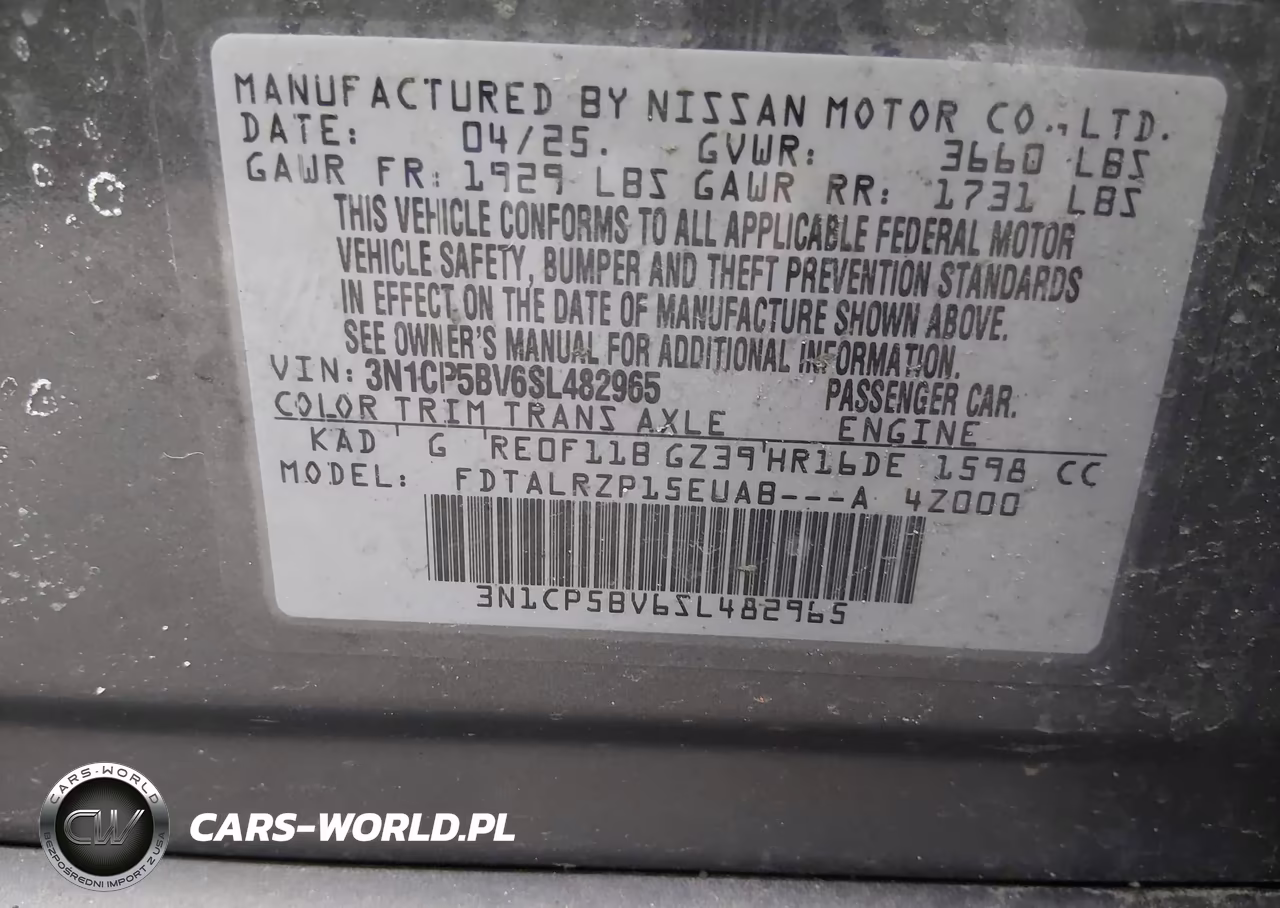 2025 Nissan Kicks Play S VIN:3N1CP5BV6SL482965 - 9