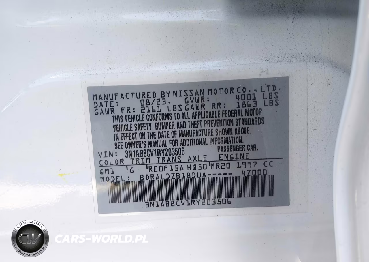 2024 Nissan Sentra Sv Xtronic Cvt VIN:3N1AB8CV1RY203506 - 9