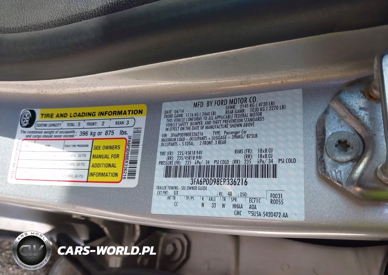 2014 Ford Fusion Titanium VIN:3FA6P0D98ER336216 - 9