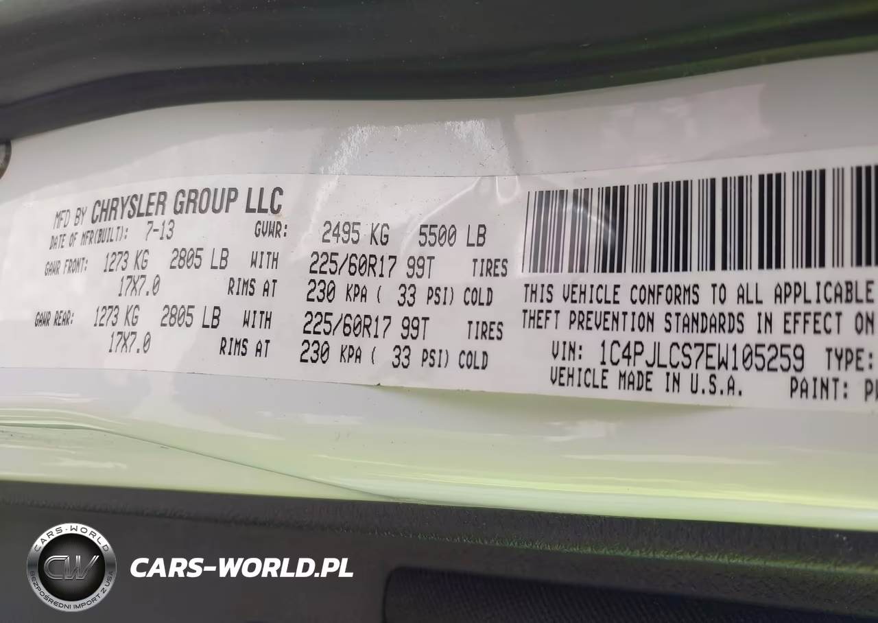 2014 Jeep Cherokee Latitude VIN:1C4PJLCS7EW105259 - 9