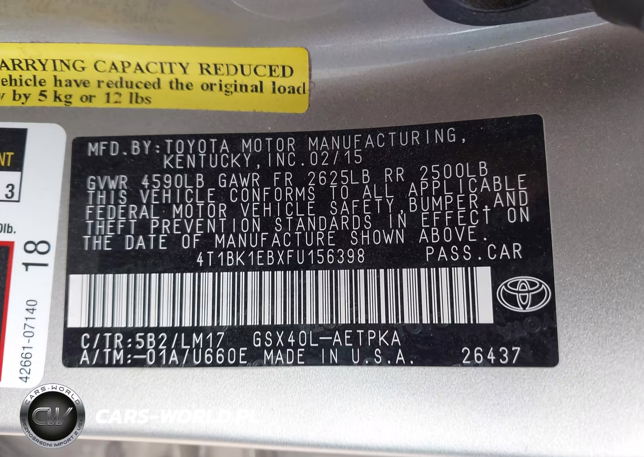 2015 Toyota Avalon Limited VIN:4T1BK1EBXFU156398 - 9