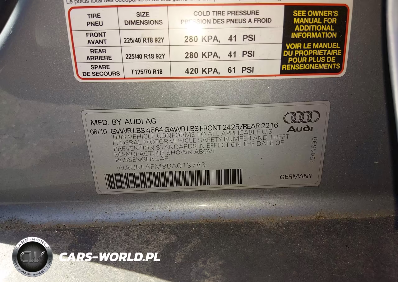 2011 Audi A3 2.0T Premium VIN:WAUKFAFM9BA013783 - 9