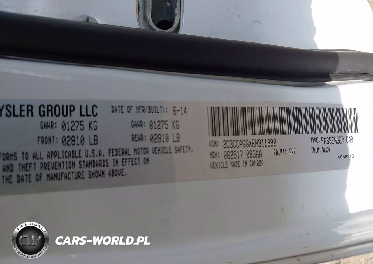2014 Chrysler 300 VIN:2C3CCAGGXEH311892 - 9