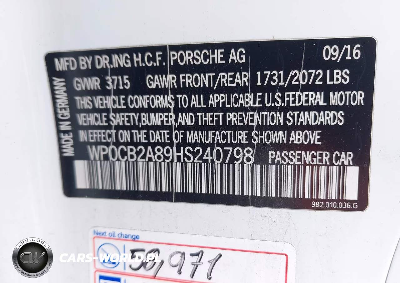 2017 Porsche 718 Boxster S VIN:WP0CB2A89HS240798 - 9