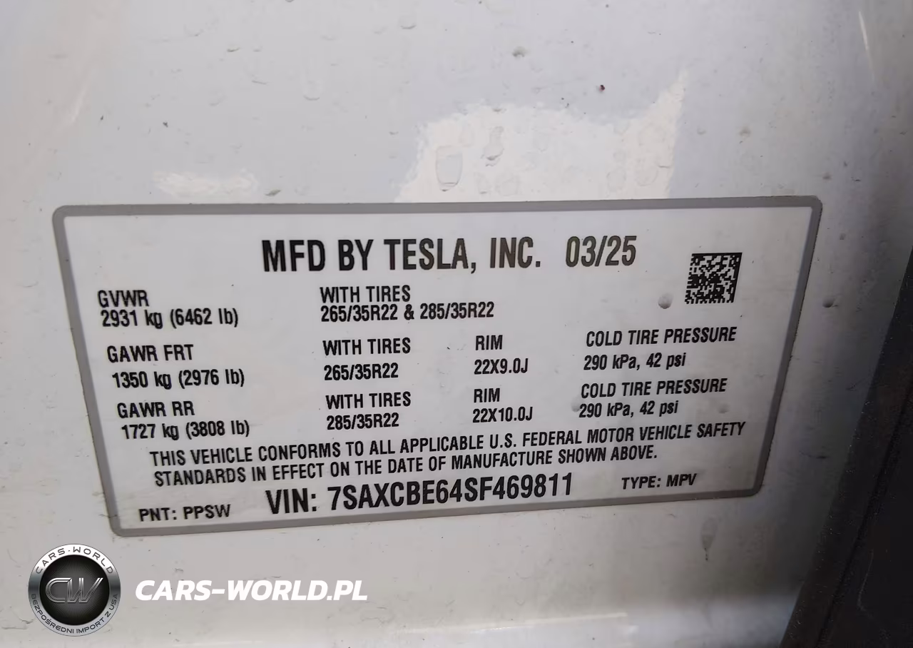 2025 Tesla Model X Plaid VIN:7SAXCBE64SF469811 - 9