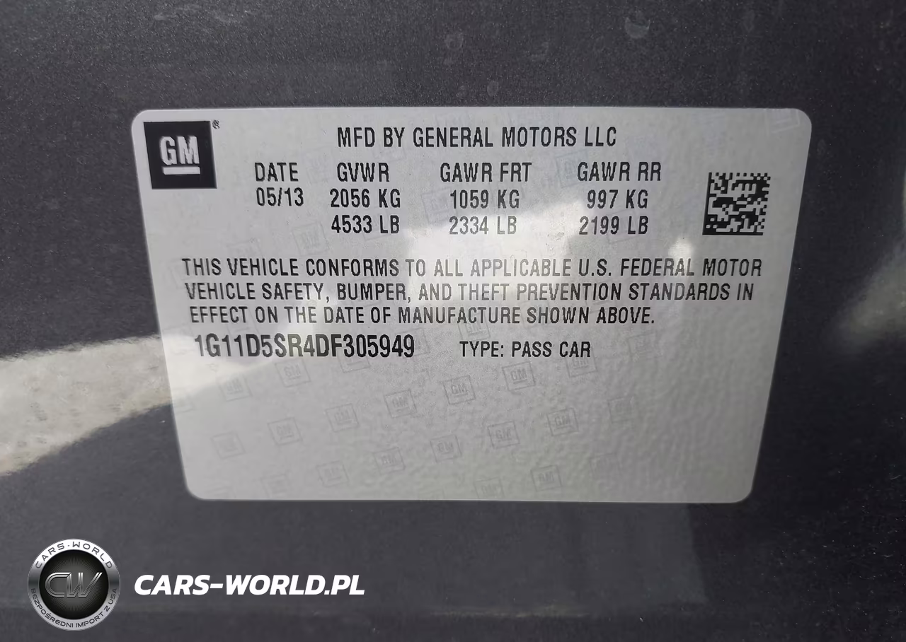 2013 Chevrolet Malibu Eco VIN:1G11D5SR4DF305949 - 9
