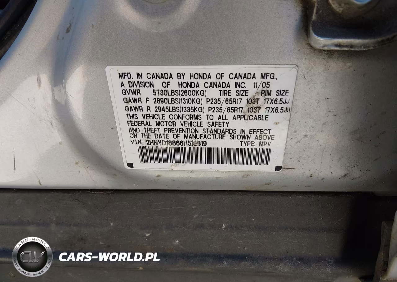 2006 Acura Mdx VIN:2HNYD18866H512819 - 9