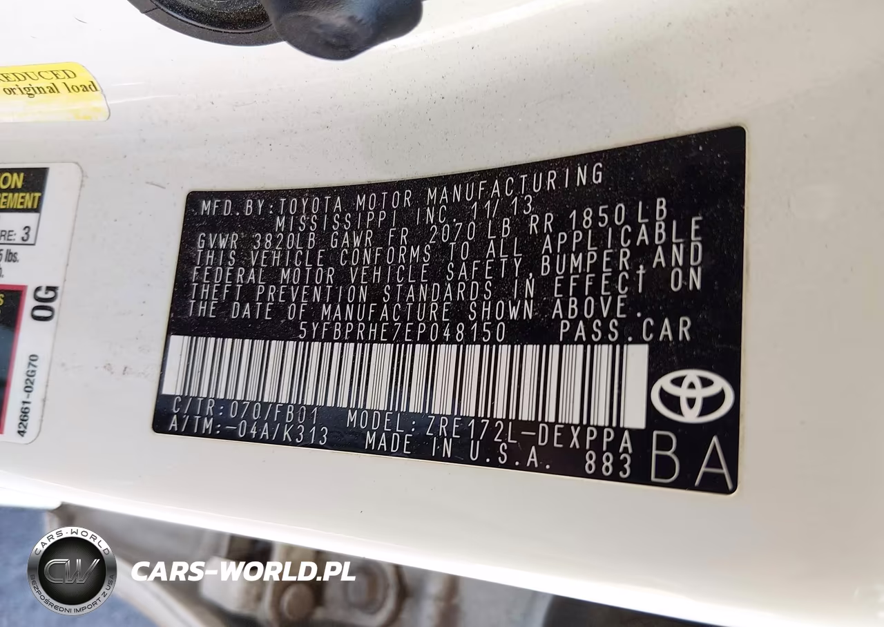 2014 Toyota Corolla Le Eco Plus VIN:5YFBPRHE7EP048150 - 9