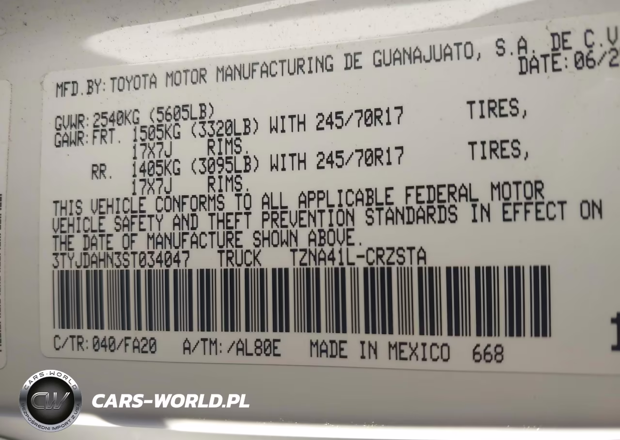 2025 Toyota Tacoma Sr VIN:3TYJDAHN3ST034047 - 9