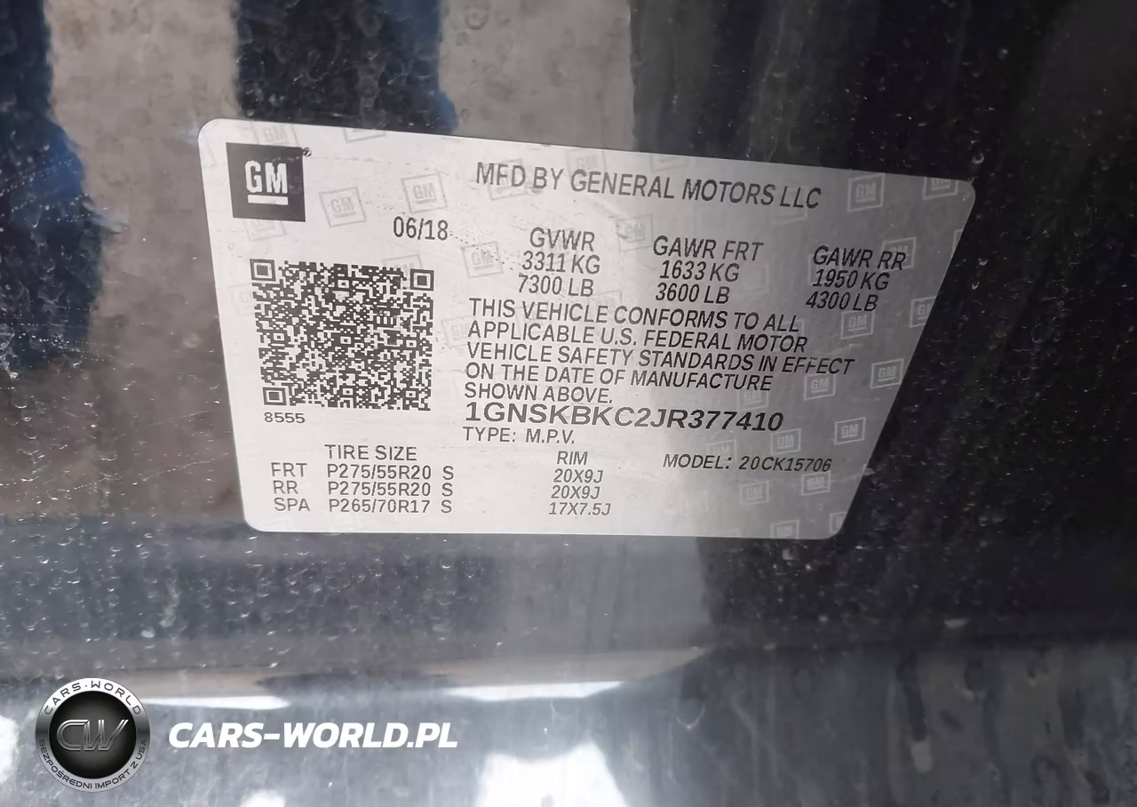 2018 Chevrolet Tahoe Lt VIN:1GNSKBKC2JR377410 - 9