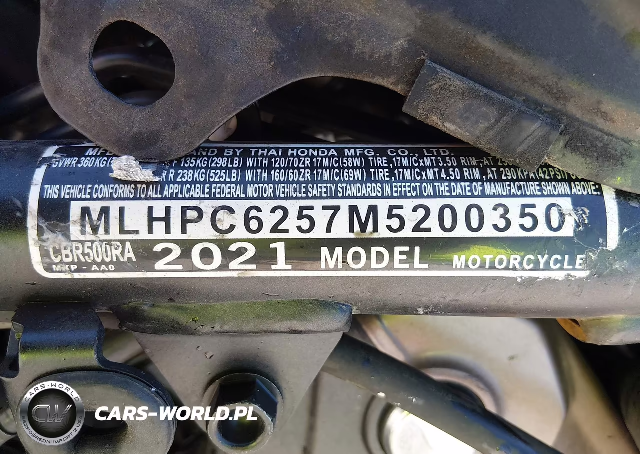 2021 Honda Cbr500 Ra VIN:MLHPC6257M5200350 - 10