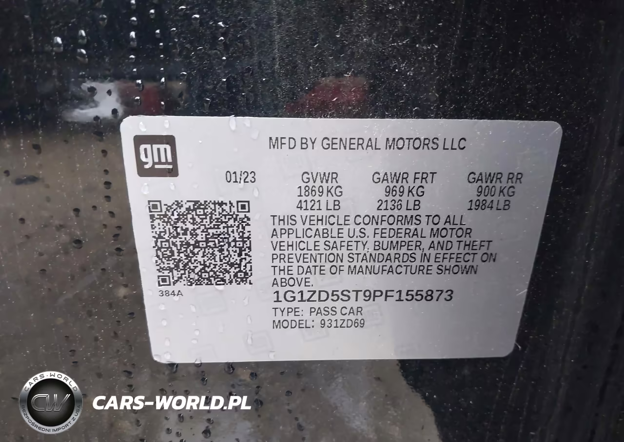 2023 Chevrolet Malibu Fwd 1Lt VIN:1G1ZD5ST9PF155873 - 9
