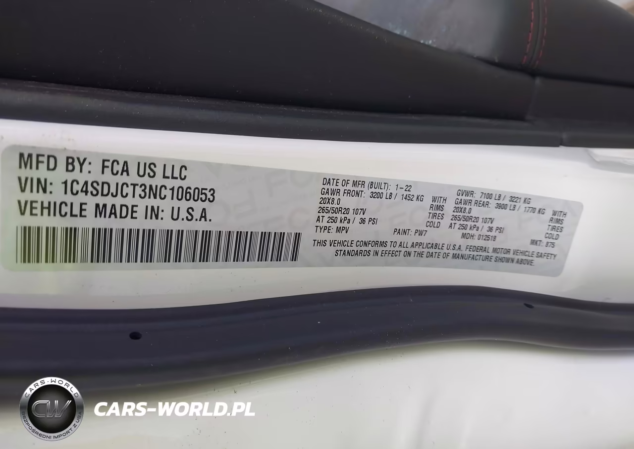 2022 Dodge Durango R-T Plus Awd VIN:1C4SDJCT3NC106053 - 9